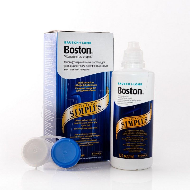 Cieto kontaktlēcu šķīdums Bausch + Lomb Boston Simplus — kontaktlēcas